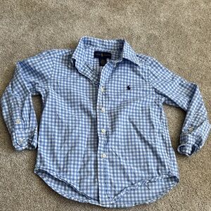 Ralph Lauren Light Blue and White Gingham Shirt